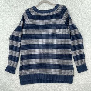 Natural Reflections Sweater Womens XXL 2XL Blue Striped Pullover Long Sleeve